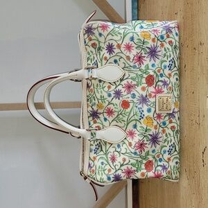 Dooney & Bourke Floral Botanical Vintage Classic Satchel Handbag Purse